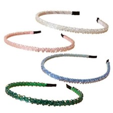 Cuizhiyu Crystal Rhinestone Headbands for Women 1 Count Pack of 4 , Color B