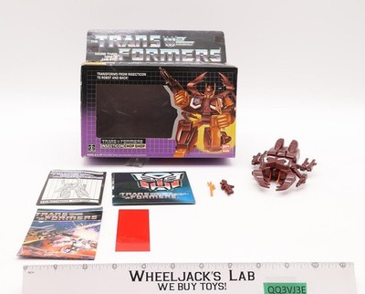 Chop Shop 100% Complete W/BOX 1985 Vintage G1 Transformers UNUSED STICKERS