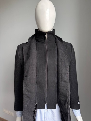 Balmain Coat Wool Jacket Mens Size Small Dark Gray Luxury Rare - Picture 8 of 14