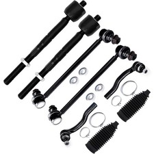 Front Steering Sway Bar Tie Rod End Rack Pinion Bellow For 04-10 Toyota Sienna