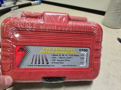 CTA Tools 1700 5 Piece Deep Metric Socket Set Sealed!