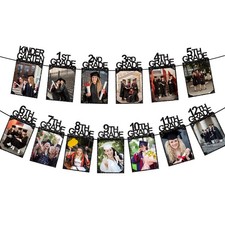 Graduation Decorations 2026 - Congrats Grad Photo Banner  K-12th Picture Banner