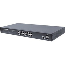 Intellinet 561198 16-Port Gigabit PoE Switch w/ 2 SFP Ports