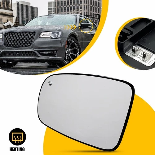Driver Left Side Mirror Glass W/ Electric Heated For Dodge 2011-2021 Charger
