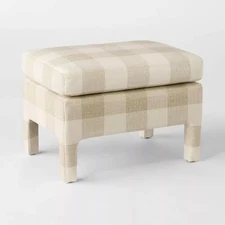 Bellfield Fully Upholstered Ottoman Checkered - Threshold designed with Studio