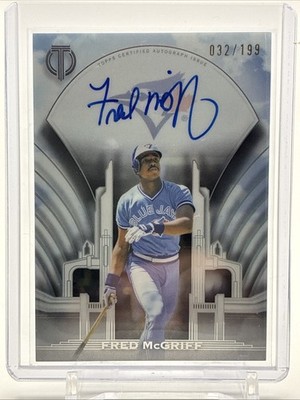 Fred Mcgriff 2026 Topps Tribute Crest Calligraphy Autograph Card /199 Blue Jays