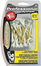 NEW Professional Evolution Tee System - 30 Count - White/Yellow - 2-3/4"