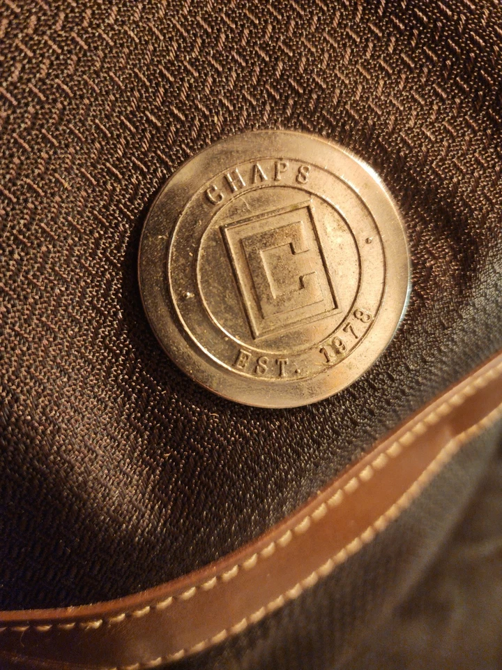 CHAPS винтажный стиль путешествий сумка с короткими ручками коричневый Weekender большая наплечная и ручная сумка - Изображение 2 из 4