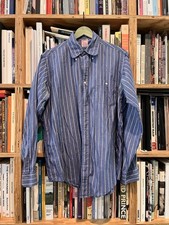 Vintage Brooks Brothers Blue Striped Shirt Mens 16 / 5 Made In USA button Pocket