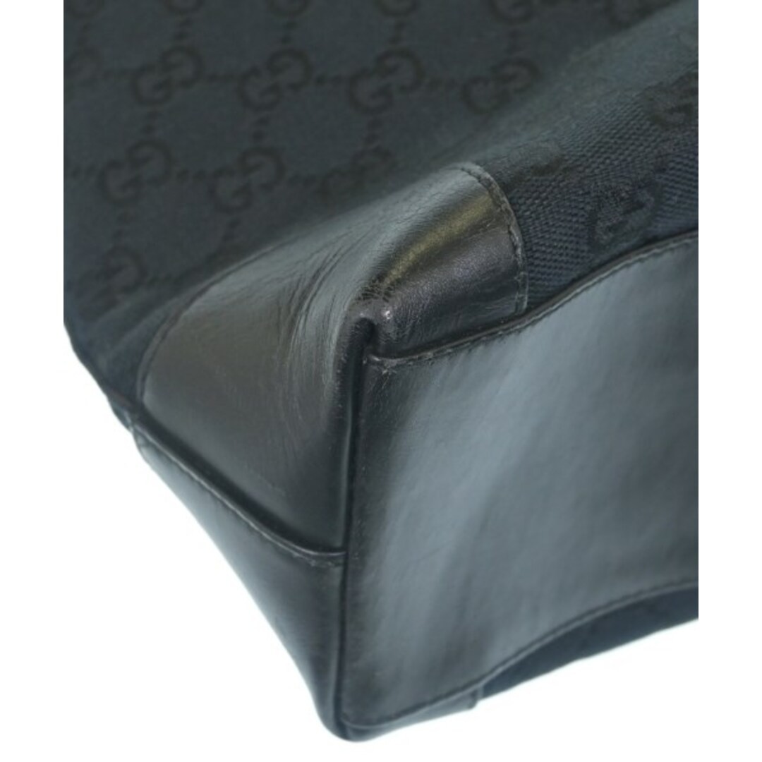 GUCCI Black Leather Tote Bag Women's Used, Classic Design, Free Shipping thumbnail 10