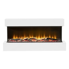 Be Modern Ashgrove 2kW Matt White Wall-mounted Electric Fire