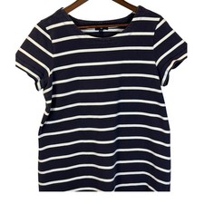 GAP Navy White Striped 100% Cotton T-Shirt Dress Spring 2012 Collection size XL