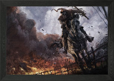 Quadro stampa su tela poster arte da parete con cornice RUN