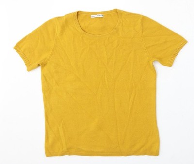 Marks and Spencer Damen Gelb Rundhals Acryl Pullover Pulli Größe 12