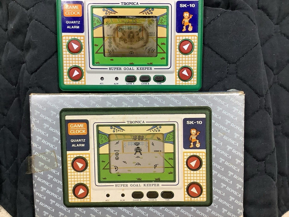 Tronica Super Goal Keeper Handheld (SK-10) Game/Clock from 1980s