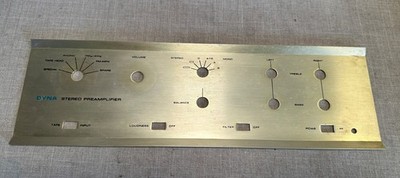 Vintage DYNA Stereo Preamplifier Faceplate - Dynakit PAS-2, PAS-3 Good Condition