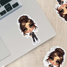 Cute Nurse Sticker Weatherproof Vinyl for Water Bottles, Laptops More