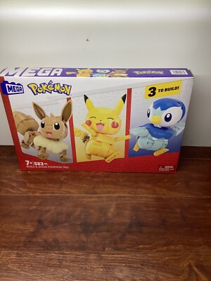 Pokemon Mega Construx Trio Pikachu Piplup Eevee Toys