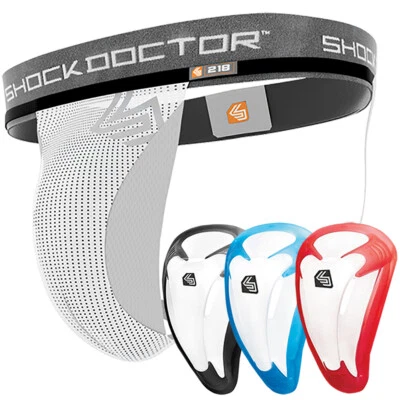 Shock Doctor Core Athletic Supporter with Bio-Flex Cup - White