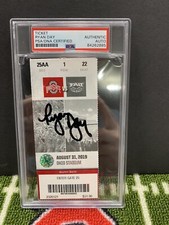 RYAN DAY SIGNED OHIO STATE BUCKEYES TICKET FAU 2019 1ST WIN HEAD COACH PSA S22