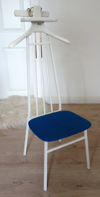 50er 60er Herrendiener Stummer Diener Stuhl mit Ablage Mid Century Modern