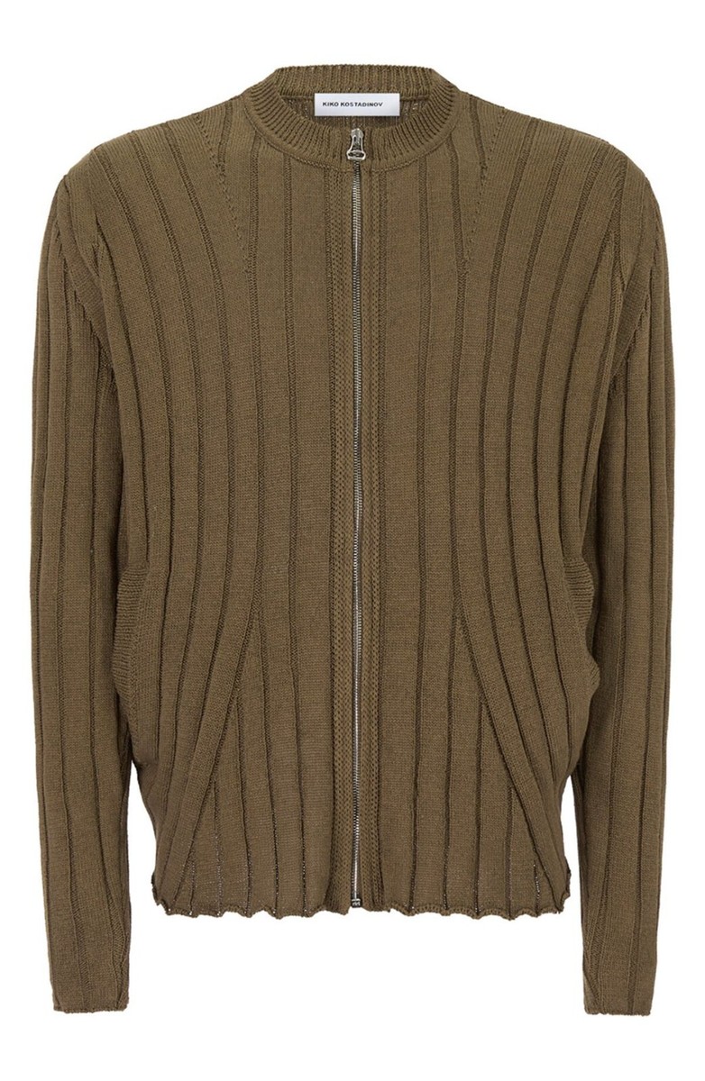 Kiko Kostadinov Harkman Knit Zip Cardigan in Marron size IT Kiko Kostadinov Harkman Knit Zip Cardigan in Marron size IT
