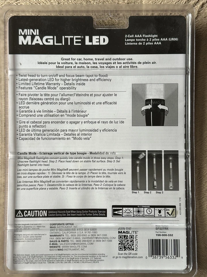 MINI MAGLITE LED FLASHLIGHT & GERBER US1 POCKET FOLDING KNIFE FACTORY SEALED SET - Image 2 of 4
