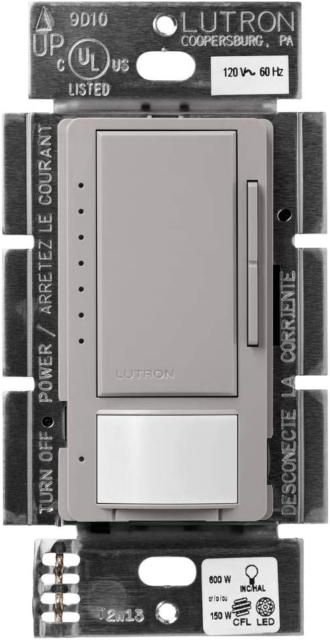 Lutron Maestro LED+ Motion Sensor Dimmer Switch | No Neutral Required | MSCL-...
