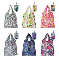 6 Pcs Reusable Shopping Bags Foldable Grocery Bags In Pocket Ecofriendly Travel 
