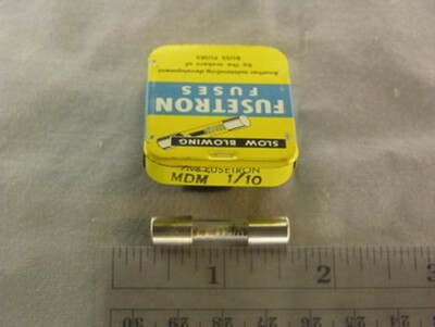 5 Buss MDM1/10 1/10A 9/32x1.25'' Glass Cartridge Fuses