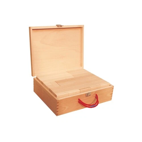 Quader-Bausteine IN Valigia - Natura - 156 Mattoncini da Costruzione - 33mm