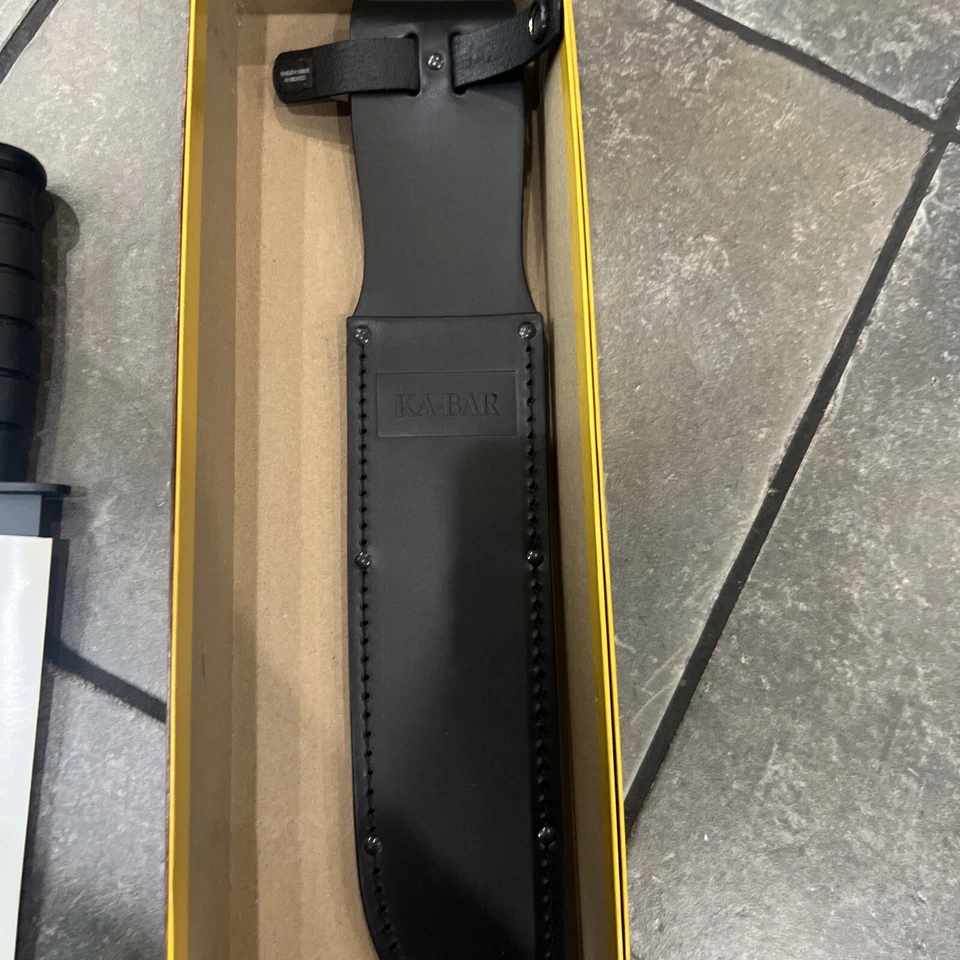 Cuchillo fijo de acero al carbono Ka-Bar 2211 Big Brother Fighting/Utility 1095 con funda Foto 3 de 4
