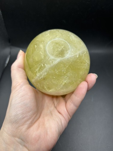 Citrine Crystal Sphere Yellow Quartz 1129g Healing Decor Stone Statement Collect - Picture 6 of 10