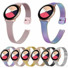 For Samsung Galaxy Watch 3 41mm Active 2 40/44mm Milanese Watch Band Slim Strap