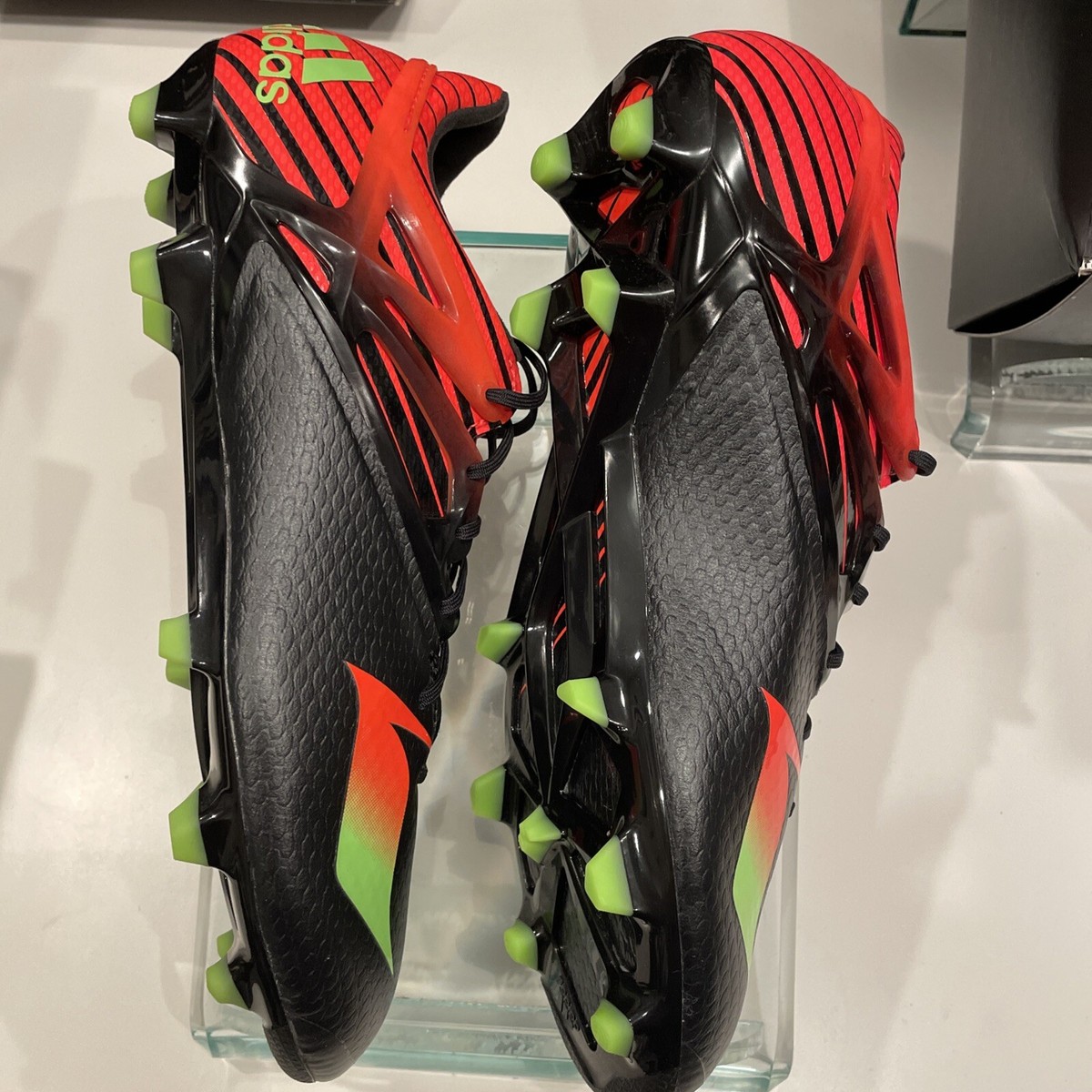 Adidas Messi 15.1 Men's Soccer Cleats Black Solar Green Solar RED