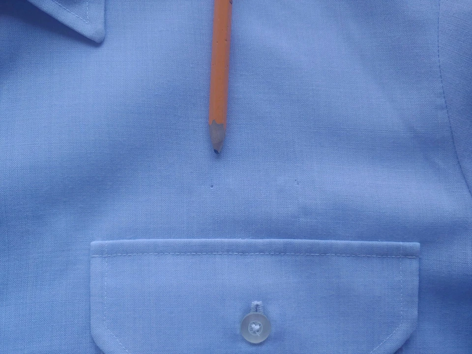 Ruddock Bros Vestido Azul LS Uniforme Camisa Para Hombres Talla 17 35C Poliéster Mezcla Lana Foto 4 de 4