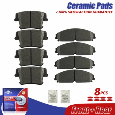 4 Rear Ceramic Disc Brake Pad for 2005-2020 Chrysler 300 2009-2020 Challenger 2006-2020 Charger 2005-2008 Magnum