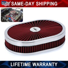 High Flow Oval Air Cleaner 12 Washable Element For 5-18 Single Carb 4 Barrel High Flow Oval Air Cleaner 12 Washable Element For 5-18 Single Carb 4 Barrel