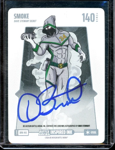 2024 Bo Jackson Battle Arena Smoke Dave Stewart Inspired INK On Card Auto steel