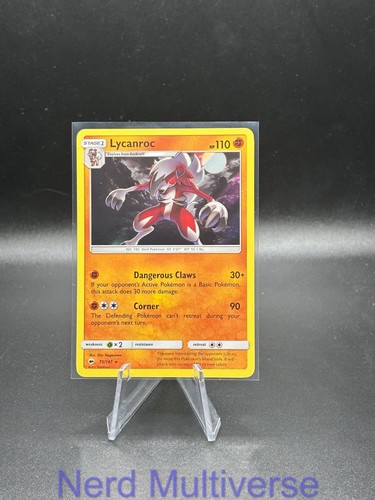 LYCANROC 75/147 HOLO R BURNING SHADOWS POKEMON NM/M