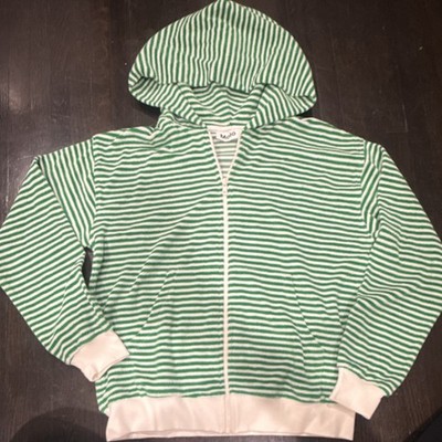 New without Tags MOLO Girls Green White Striped Full Zip Size 164 / 14 years