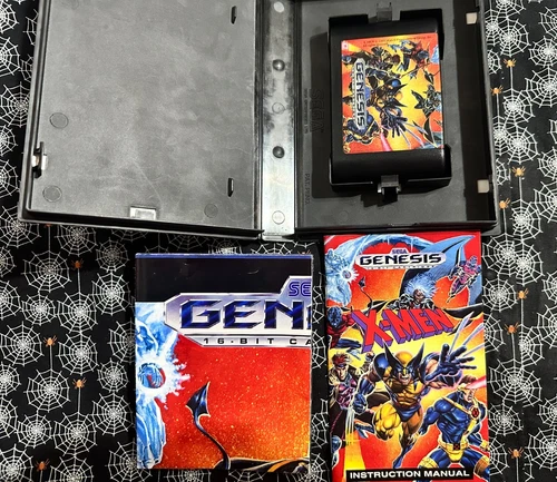 X-Men Sega Genesis, 1993 with Manual and Poster - Authentic