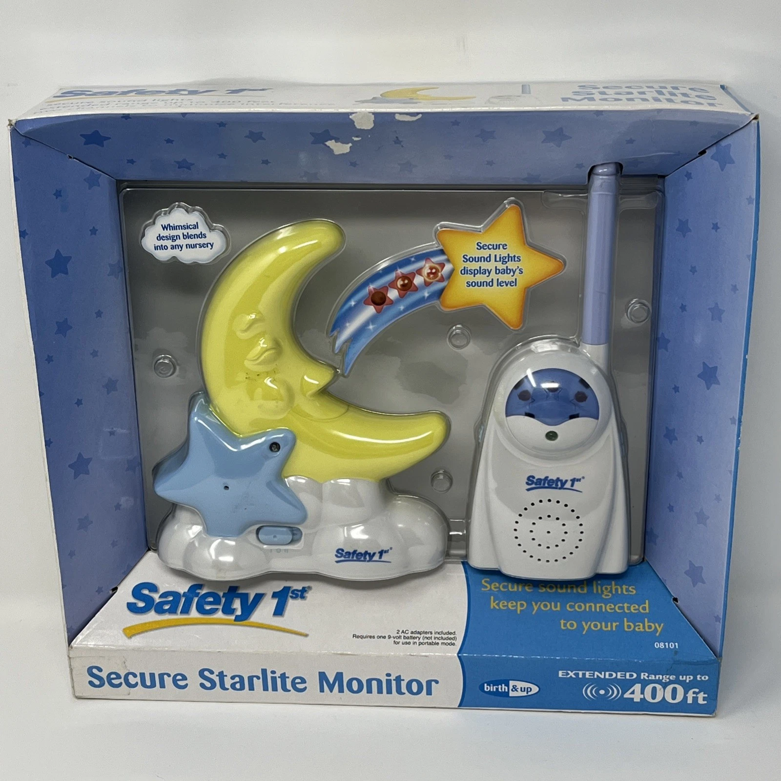Safety 1st Secure Starlite Baby Monitor 400-Ft Range NEW Sealed 2002 Vintage