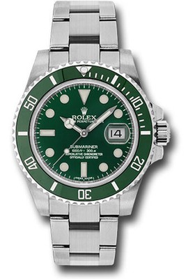 Rolex Submariner Hulk Green Dial on Oyster 116610LV Complete 2011