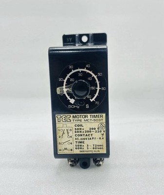 USED TOKYO ELECTRIC MCT-503T TEC Motor Timer 3~72  sec Coil Voltage 200-220V