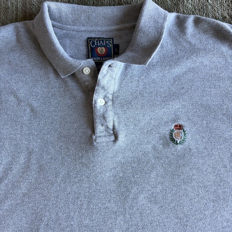 Mens Chaps Ralph Lauren Polo Long Sleeve Collared Shirt Size Large Relaxed Soft