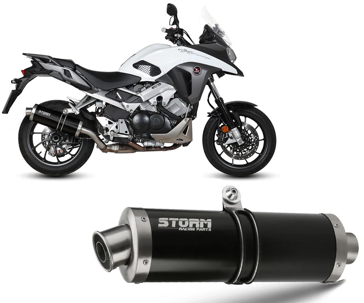 Exhaust Storm by Mivv Muffler Oval Nero Steel for Honda Cbr 900 Rr 1992 > 1995