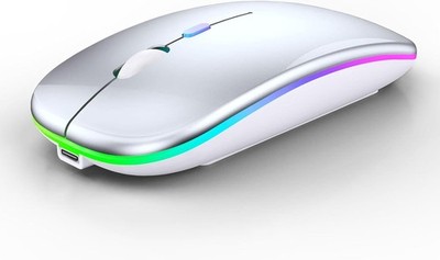 Wireless Bluetooth Mouse, 5.2/3.0 and 2.4GHz USB Type-C, Rechargeable