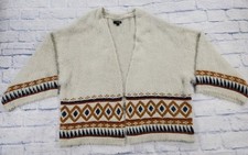 ANA A New Approach Cardigan WOMENS XL Boho Indie Sweater Aztec Artsy Oversized