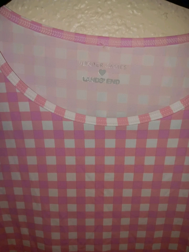 Lands End Mujer Plus Suze 2X Traje de Baño Manga Larga Encubrimiento Túnica Camisa Vestido Foto 2 de 4